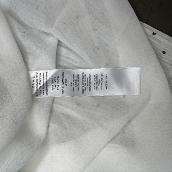 FRAME Gathered Keyhole Tie Neck Dress Sz XL - Picture 12 of 13